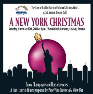 A poster for the 2016 Dream Ball, titled A New York Christmas.