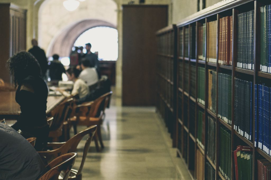 Students in College Library