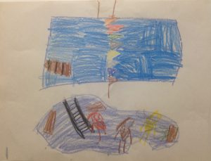 A drawing given to the KHCF by a child in the care of the CAS