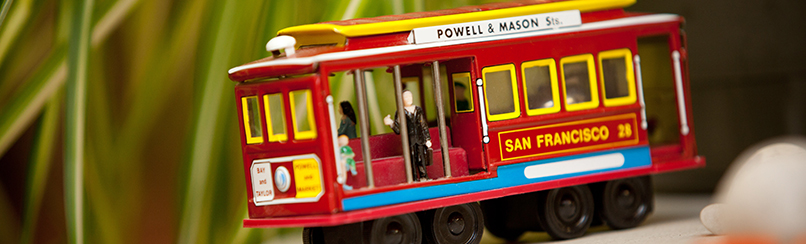 Banner image of a toy streetcar