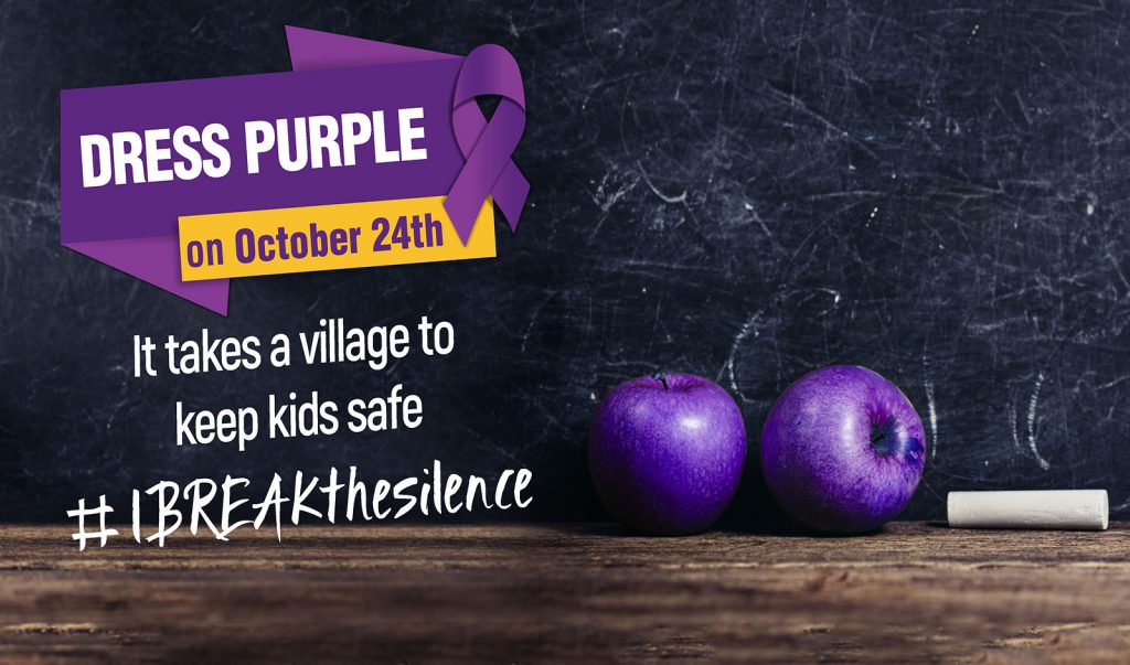 purple banner child abuse prevention month