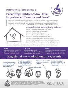 Pathways to Permanence: Parenting children who have experience trauma and loss.