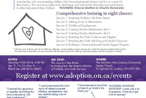 Pathways to Permanence: Parenting children who have experience trauma and loss.