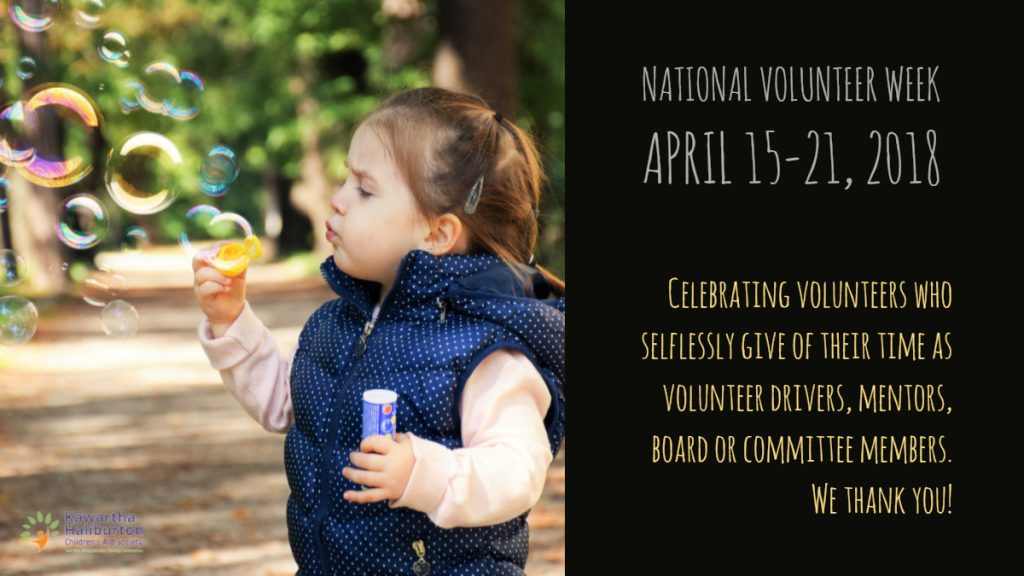 National Volunteer Week - April 15-21, 2018