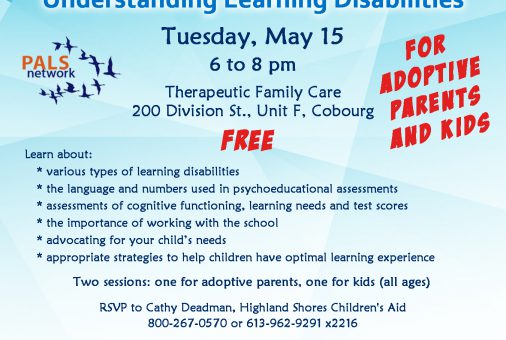 PALS Understanding Disabilities session May 15 2018